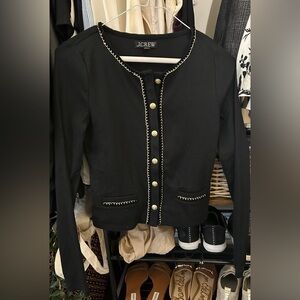 J Crew cardigan XXS - black with gold hardware. Never worn